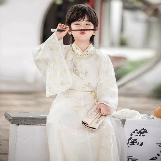 Children's Traditional Scholar Jinbang 金榜 Suit Hanfu Clothing Spring Summer Autumn