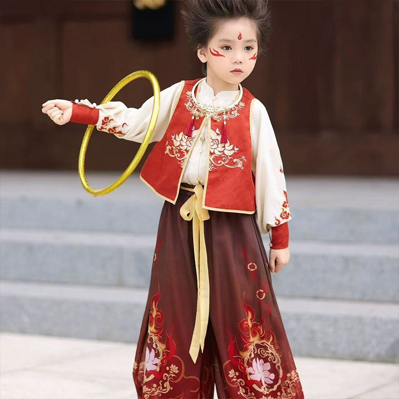 MYTH Kinder Nezha 哪吒 Kostüm Jungen Mädchen Animation Charakter Cosplay Outfits