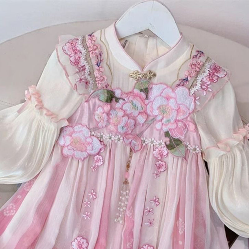 TANG Dynasty Dress Children's Taozhiyaoyao 桃之夭夭 Ruqun Spring Summer Autumn