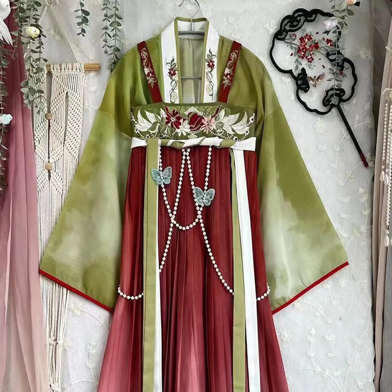 TANG Dynasty Dress Autumn Music 秋歌 Women's Chest High Ruqun Spring Summer Autumn