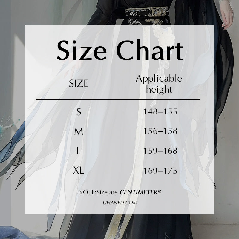 WEIJIN Dynasty Hanfu Women's Moli 墨璃 Skirt Spring Summer Autumn