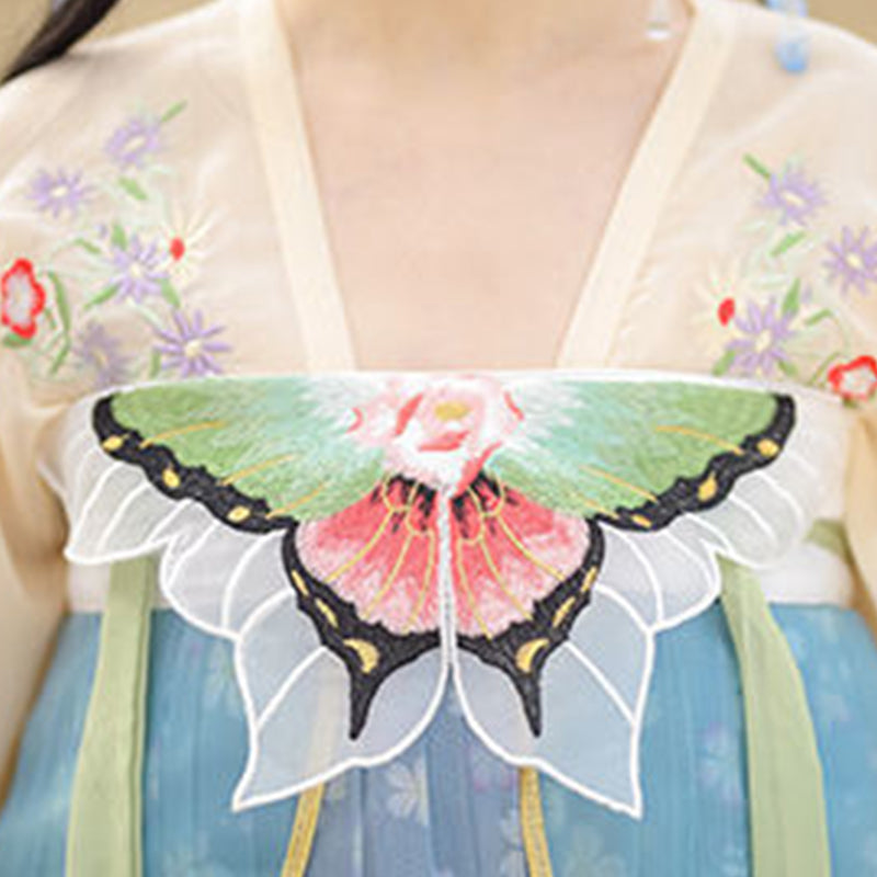 TANG Dynasty Dress Butterfly 蝴蝶 Women's Chest High Ruqun Spring Summer Autumn
