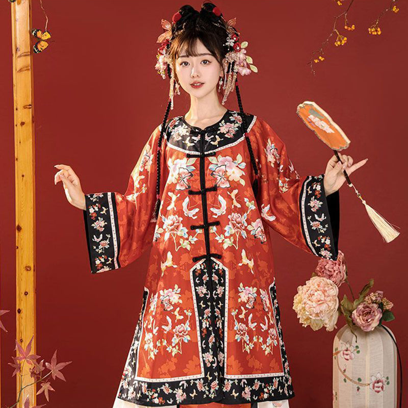 QING Dynasty Hanfu Women's Jixiang 吉祥 Skirt Spring Summer Autumn
