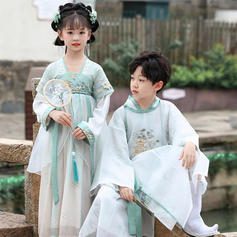 Children's Traditional Scholar Guoxue 国学 Suit Spring Summer Autumn