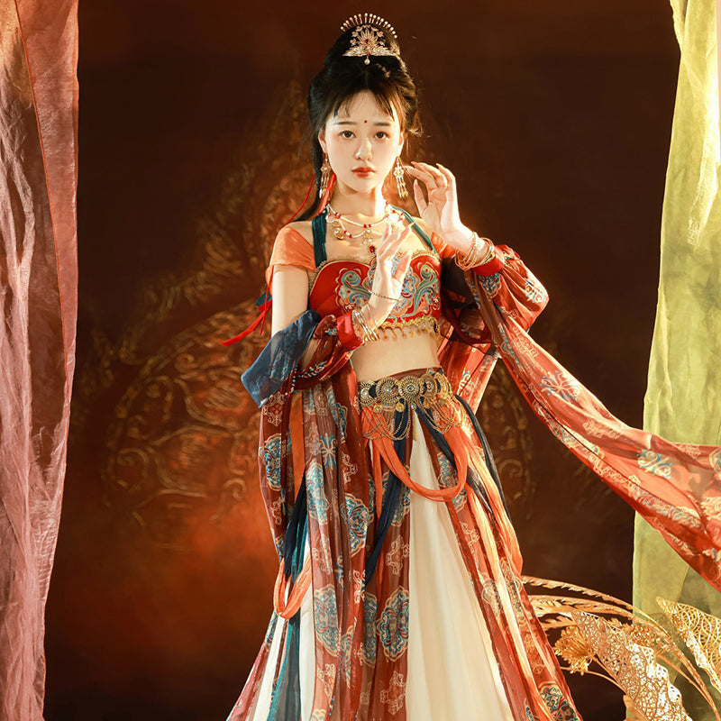Chinese Hanfu Women's Dress Guiding Feitian 飞天 Dunhuang