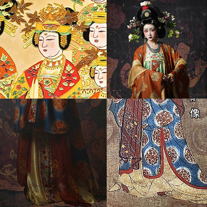 Chinese Hanfu Women's Dress Guiding Bodhisattva 引路菩萨 Dunhuang
