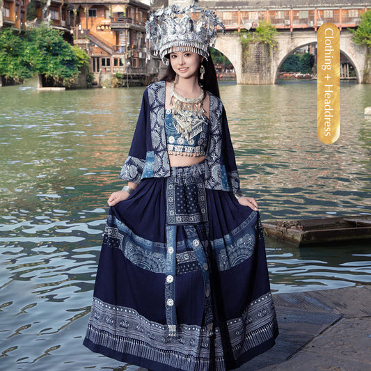 Nationality Chinese Culture Clothing Miao Xiangxi 湘西