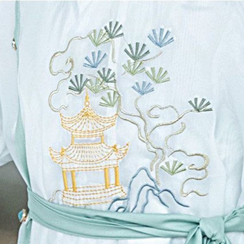 Children's Traditional Scholar Suit Zhuting 竹亭 Hanfu Spring Summer Autumn