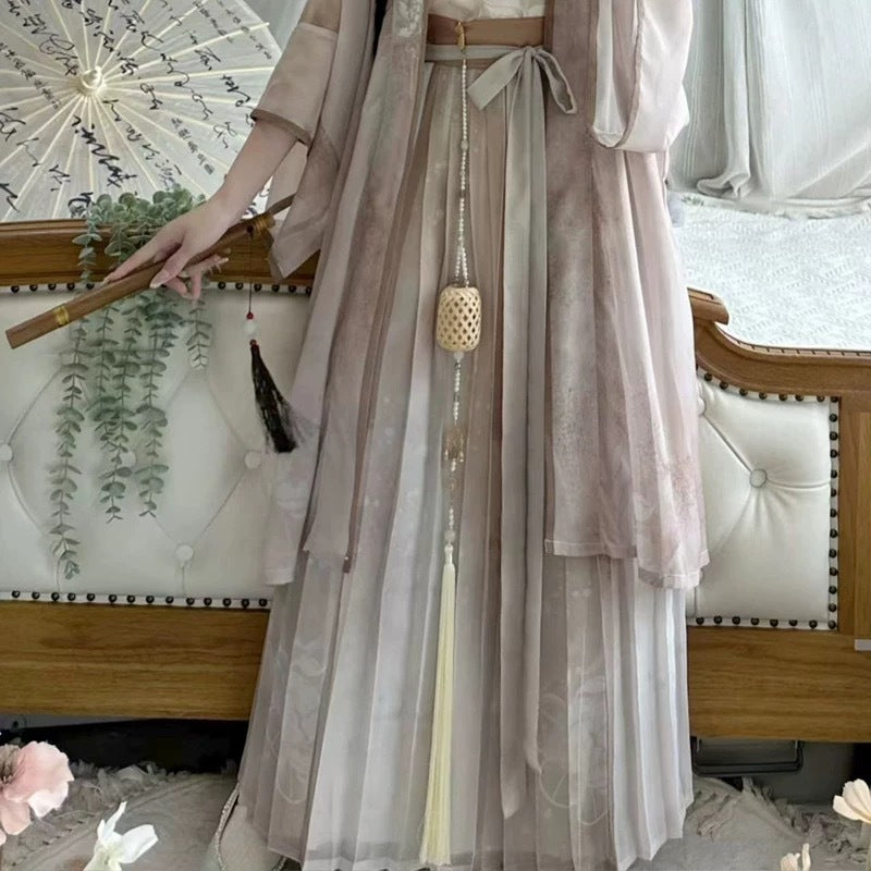 SONG Dynasty Hanfu Women's Xiahe 夏荷 Skirt Spring Summer Autumn