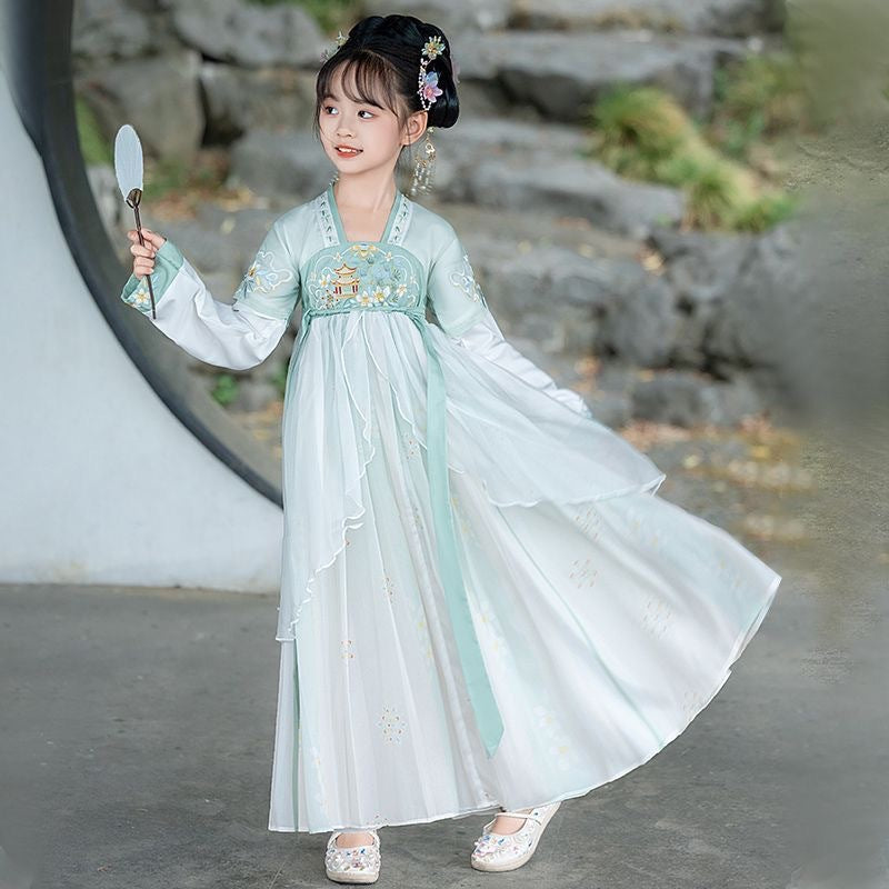 Children's Traditional Scholar Suit Zhuting 竹亭 Hanfu Spring Summer Autumn