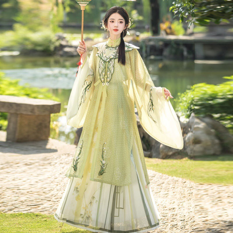 MING Dynasty Dress Women's Shuiyexiang 水夜香 Hanfu Spring Summer Autumn