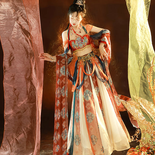 Chinese Hanfu Clothing Women's Dress Guiding Feitian 飞天 Dunhuang