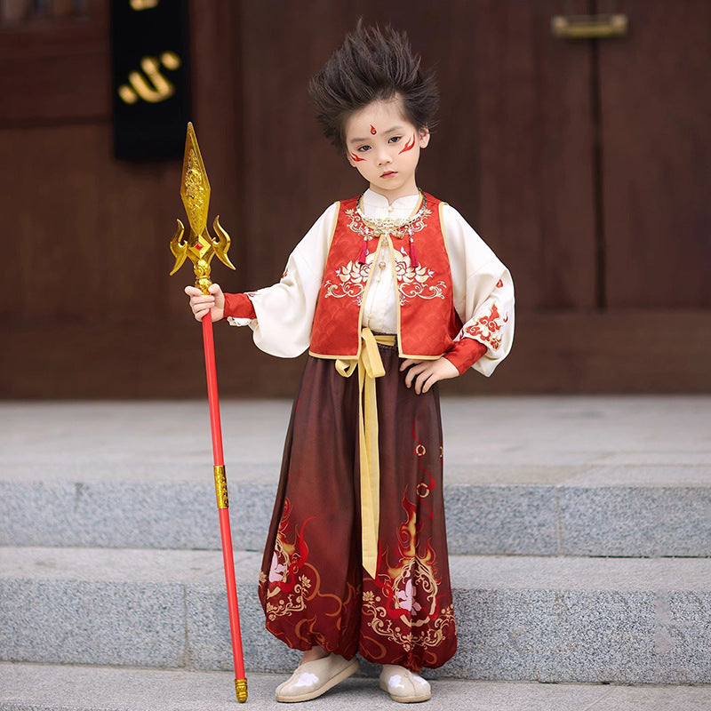MYTH Kinder Nezha 哪吒 Kostüm Jungen Mädchen Animation Charakter Cosplay Outfits