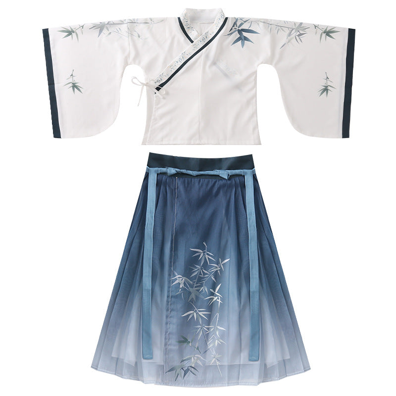 Children's Mozhu 墨竹 Hanfu Suit Spring Summer Autumn
