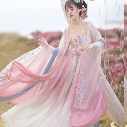 TANG Dynasty Hanfu Women's Fendai 粉黛 Skirt Clothing Spring Summer Autumn