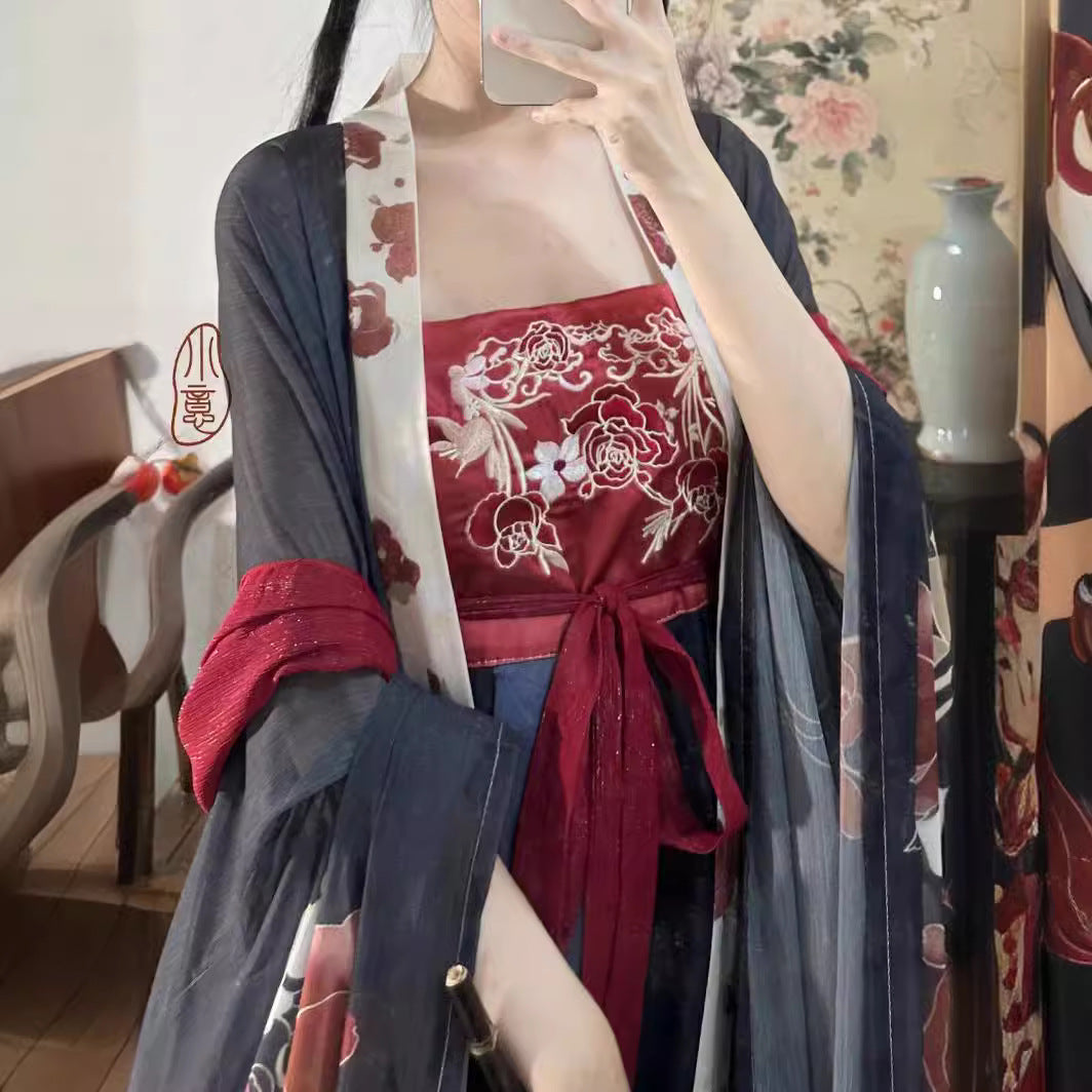 TANG Dynasty Dress Women's Zhuohua 灼华 Ruqun Spring Summer Autumn