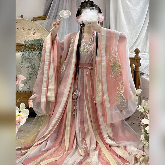 SONG Dynasty Hanfu Women's Chunyuwan 春欲晚 Skirt Clothing Spring Summer Autumn