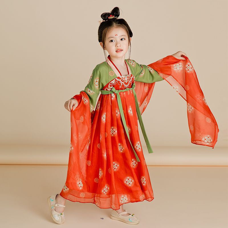 TANG Dynasty Dress Chang’an 长安 Children's Chest High Ruqun Spring Summer Autumn
