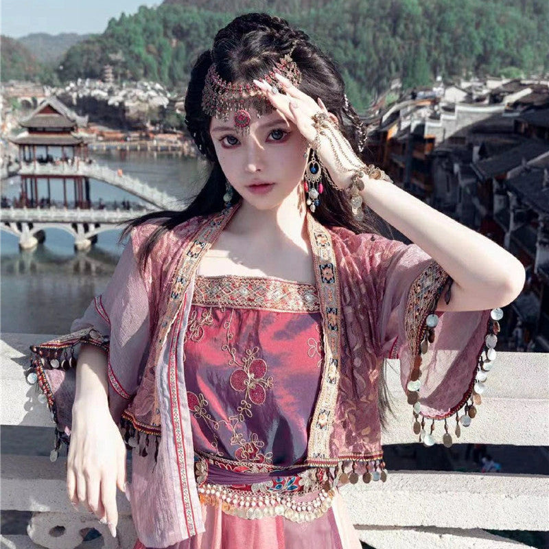 Ancient Xinjiang Women's Zixuan 紫萱 Dress Spring Summer Autumn