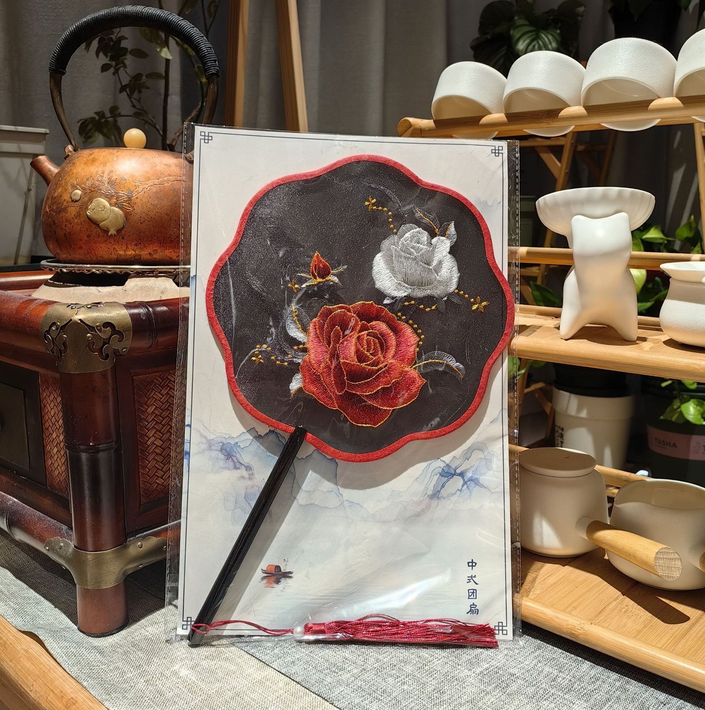 Traditional Chinese Translucent Fan Tuanshan 团扇