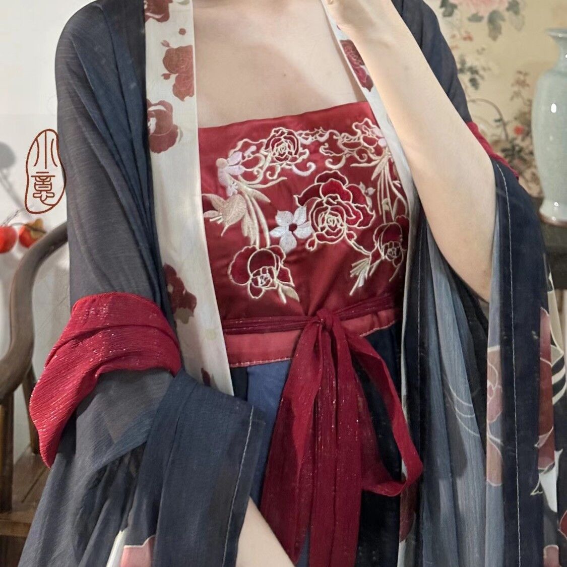 TANG Dynasty Dress Women's Zhuohua 灼华 Ruqun Spring Summer Autumn