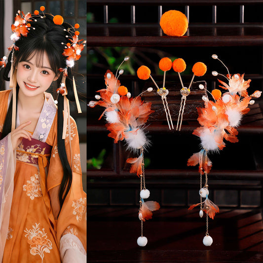 Traditional Chinese Hair jewelry Chengxu 橙絮 Hanfu Historical Headgear