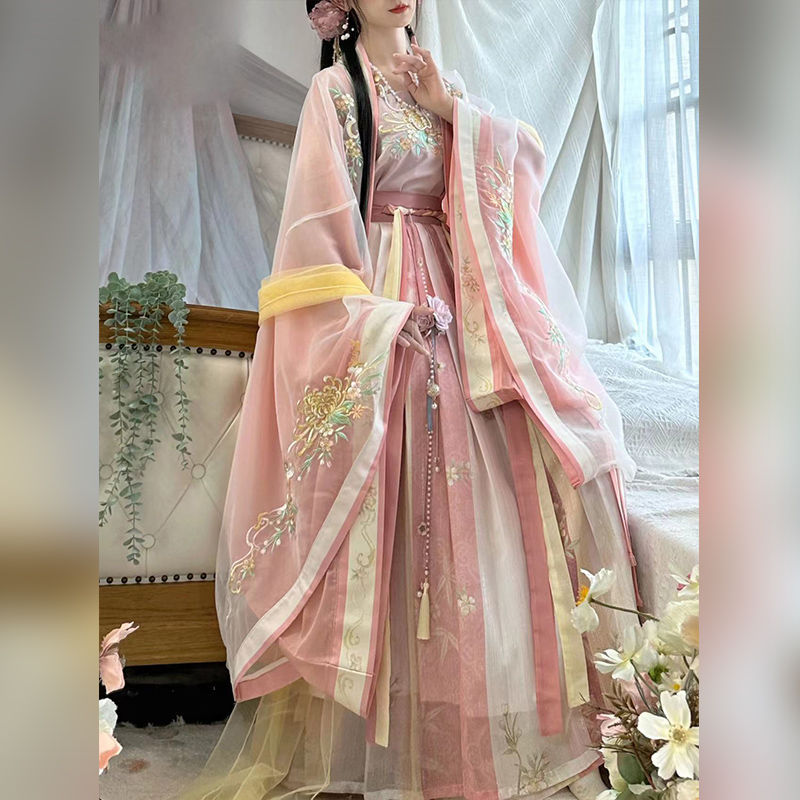 SONG Dynasty Hanfu Women's Chunyuwan 春欲晚 Skirt Spring Summer Autumn
