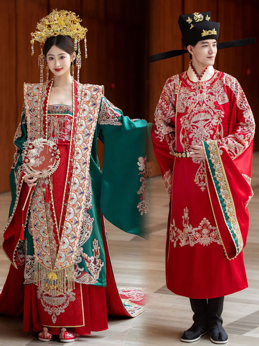 Song Dynasty Women's Chinese Wedding Gown Clothes Linxiaqingfeng 林下清风 Men's Customs Traditional Male Hanfu Dress