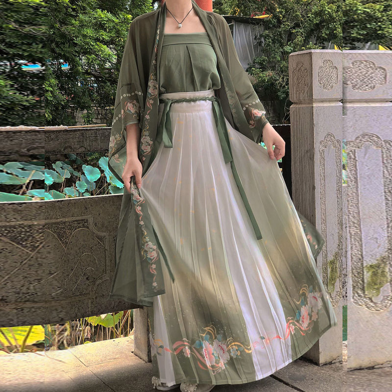 SONG Dynasty Hanfu Women's Guyue 古月 Skirt Spring Summer Autumn