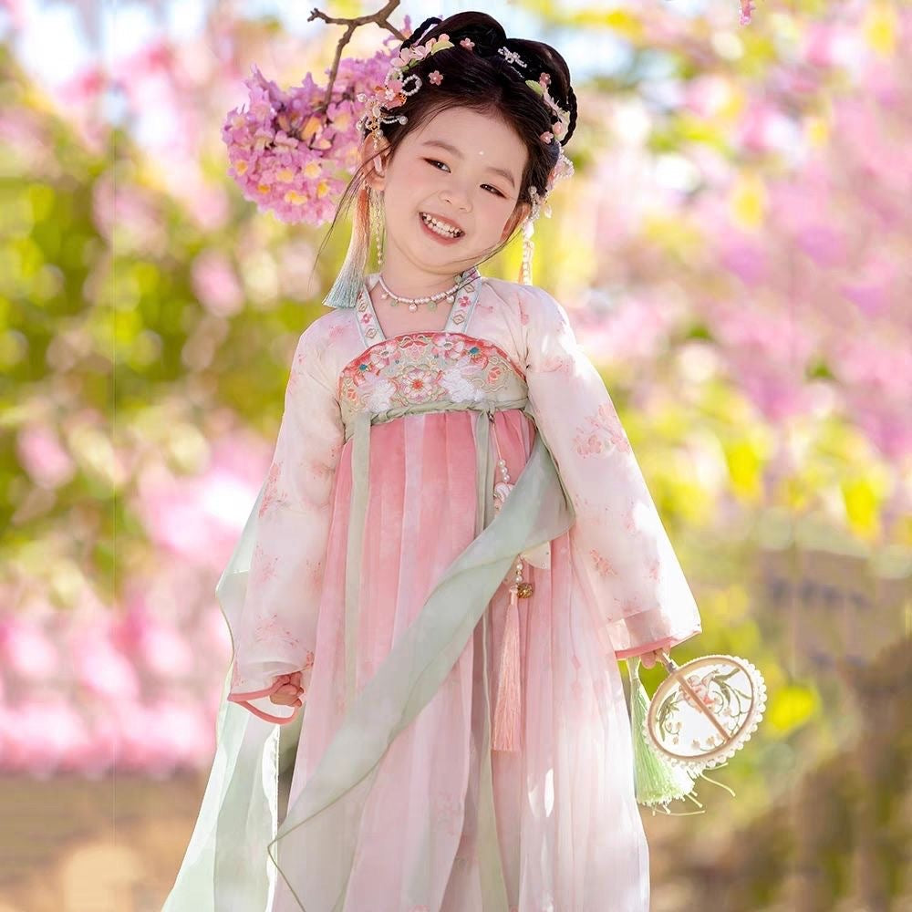 Children's Dress Fendai 粉黛 Ruqun Spring Summer Autumn