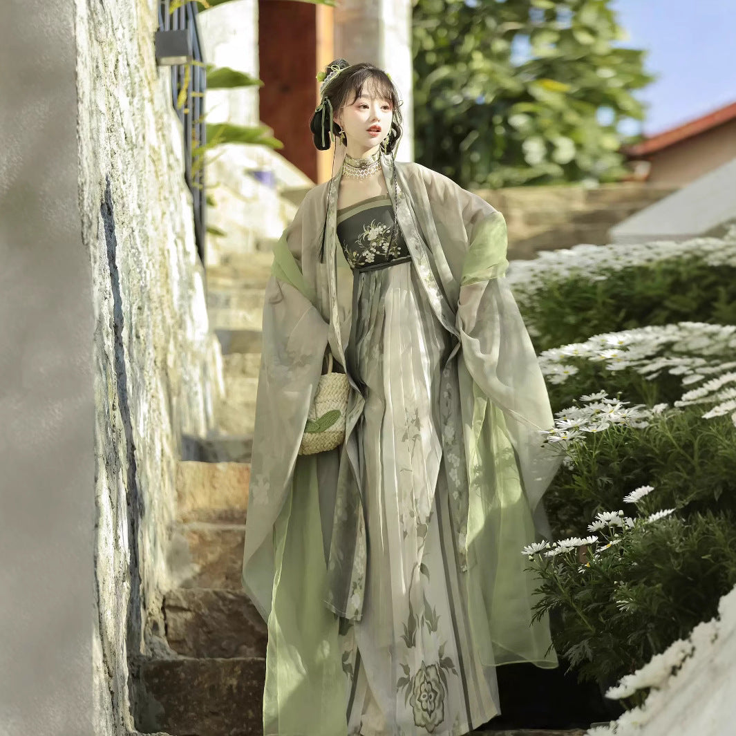 TANG Dynasty Hanfu Women's Angran 盎然 Skirt Spring Summer Autumn