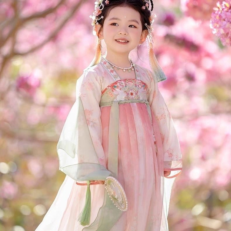 Children's Dress Fendai 粉黛 Ruqun Spring Summer Autumn