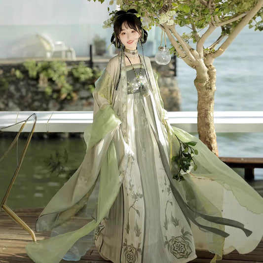 TANG Dynasty Hanfu Women's Angran 盎然 Skirt Clothing Spring Summer Autumn