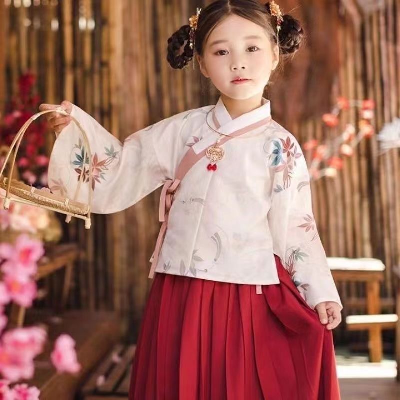 Children's Hanfu Caimei 采梅 Suit Spring Autumn Winter