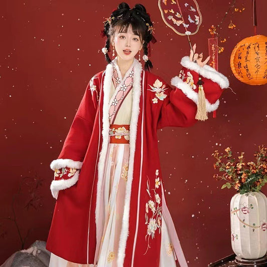 Women's Chinese New Year Huakaizhujin 花开珠锦 Hanfu Clothing Winter
