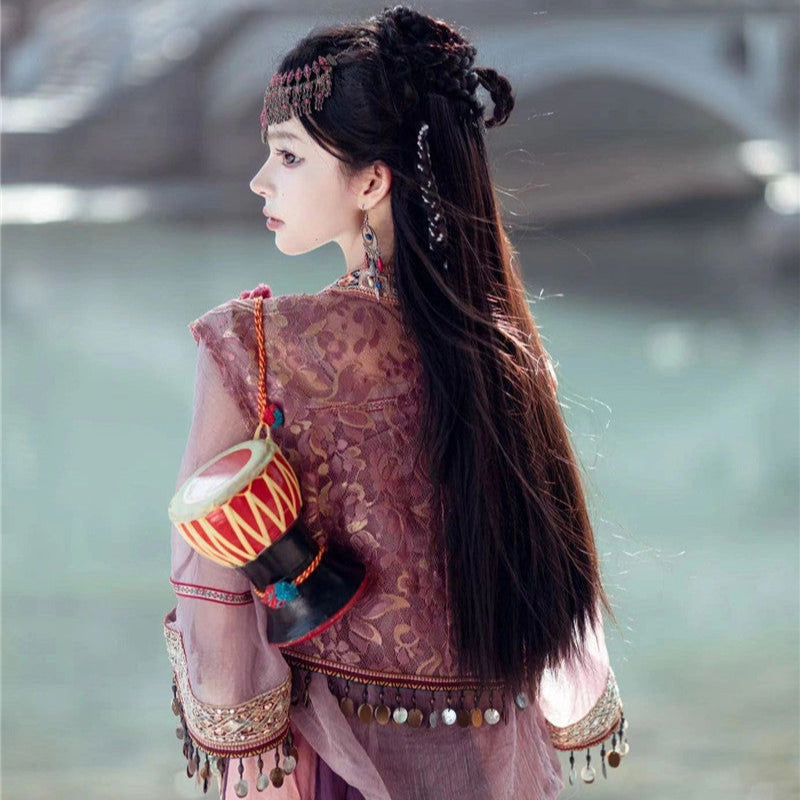 Ancient Xinjiang Women's Zixuan 紫萱 Dress Spring Summer Autumn