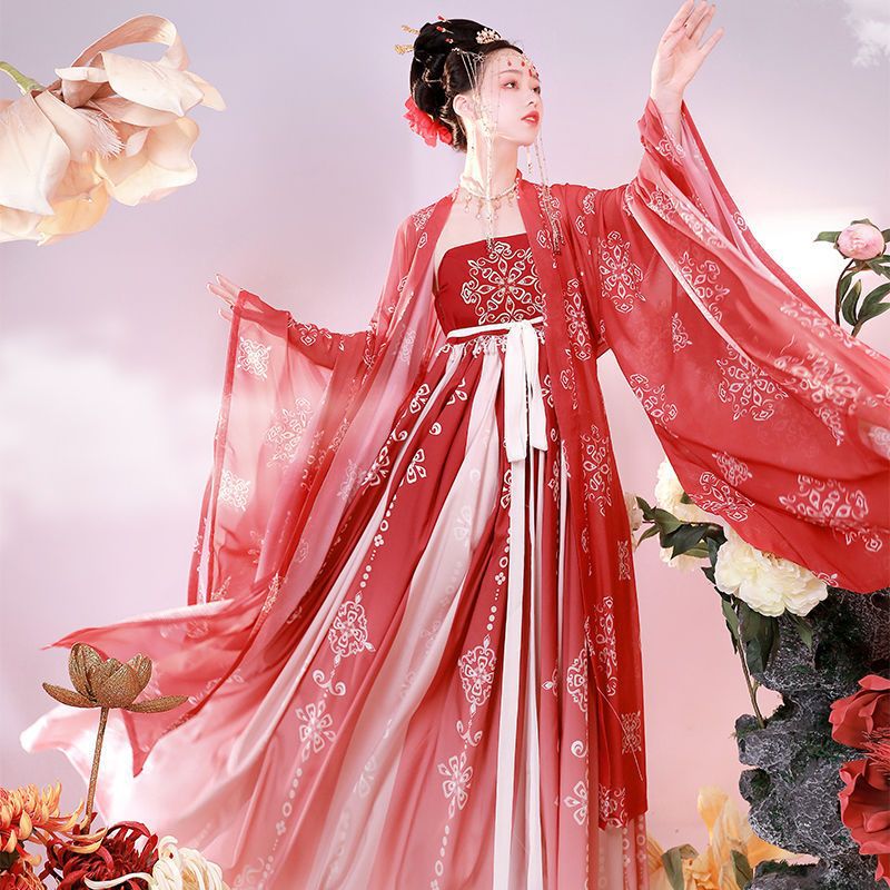 TANG Dynasty Hanfu Women's Fanhua Yu 繁花语 Skirt Spring Summer Autumn