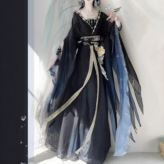 WEIJIN Dynasty Hanfu Women's Moli 墨璃 Skirt Clothing Spring Summer Autumn