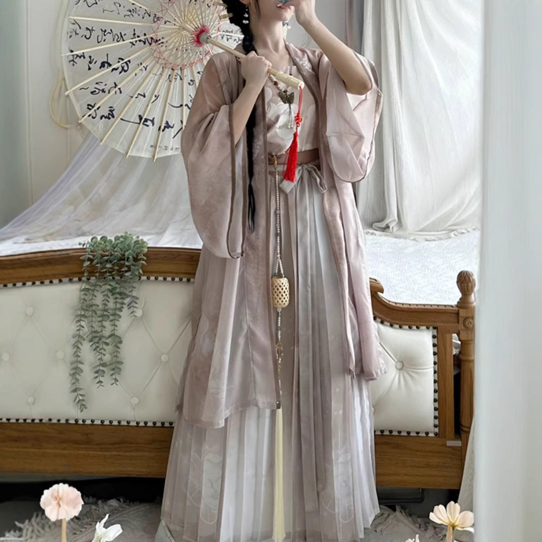 SONG Dynasty Hanfu Women's Xiahe 夏荷 Skirt Spring Summer Autumn