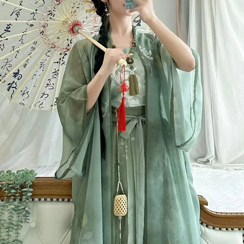 SONG Dynasty Hanfu Women's Xiahe 夏荷 Skirt Spring Summer Autumn