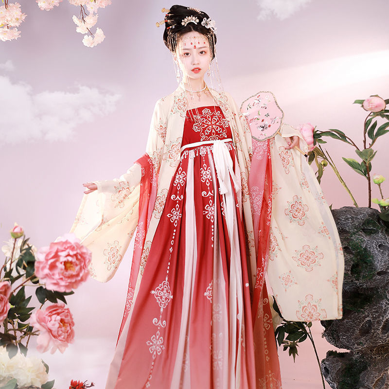 TANG Dynasty Hanfu Women's Fanhua Yu 繁花语 Skirt Spring Summer Autumn