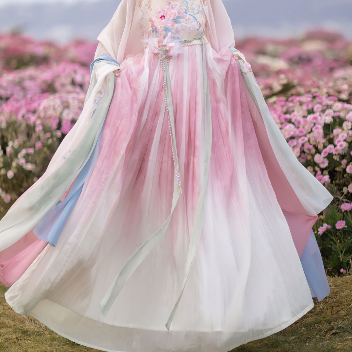 TANG Dynasty Hanfu Women's Fendai 粉黛 Skirt Spring Summer Autumn