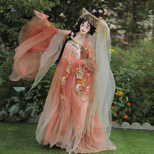 TANG Dynasty Dress Women's Liuxiangyingxiu 榴香盈袖 Ruqun Hanfu Clothing Spring Summer Autumn