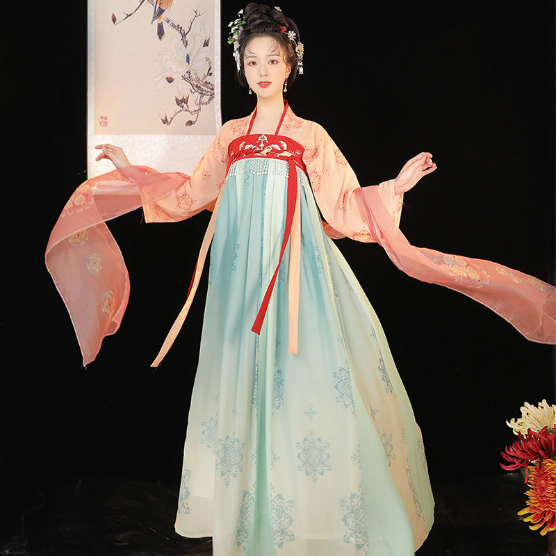 TANG Dynasty Dress Edai 娥黛 Women's Chest High Ruqun Spring Summer Autumn