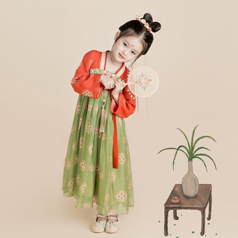 TANG Dynasty Dress Chang’an 长安 Children's Chest High Ruqun Spring Summer Autumn