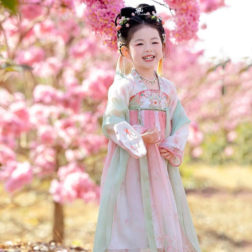 Children's Dress Fendai 粉黛 Ruqun Spring Summer Autumn