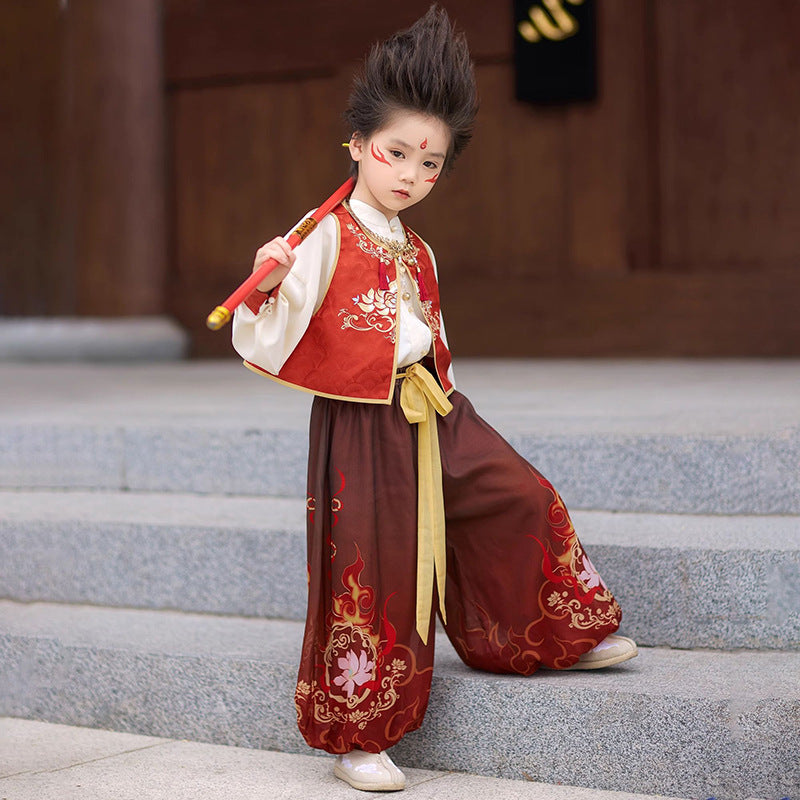 MYTH Kinder Nezha 哪吒 Kostüm Jungen Mädchen Animation Charakter Cosplay Outfits