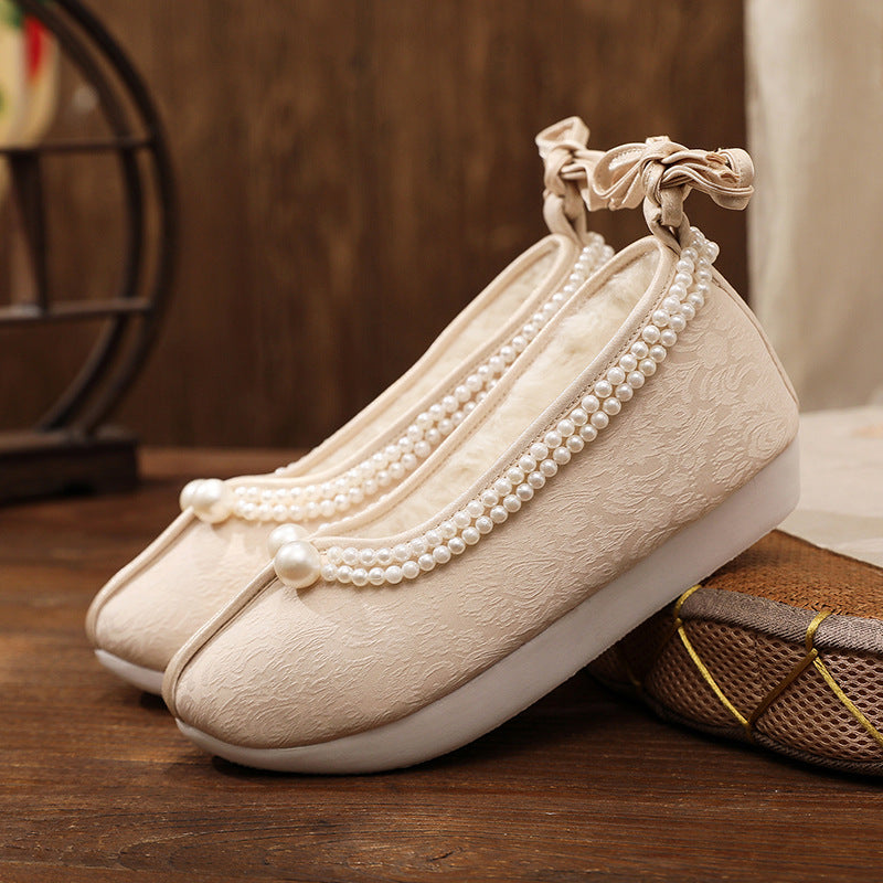 Women's Traditional Shoes Dengyun 登云 Chinese Increase Head Tilted Spring Summer Autumn Winter