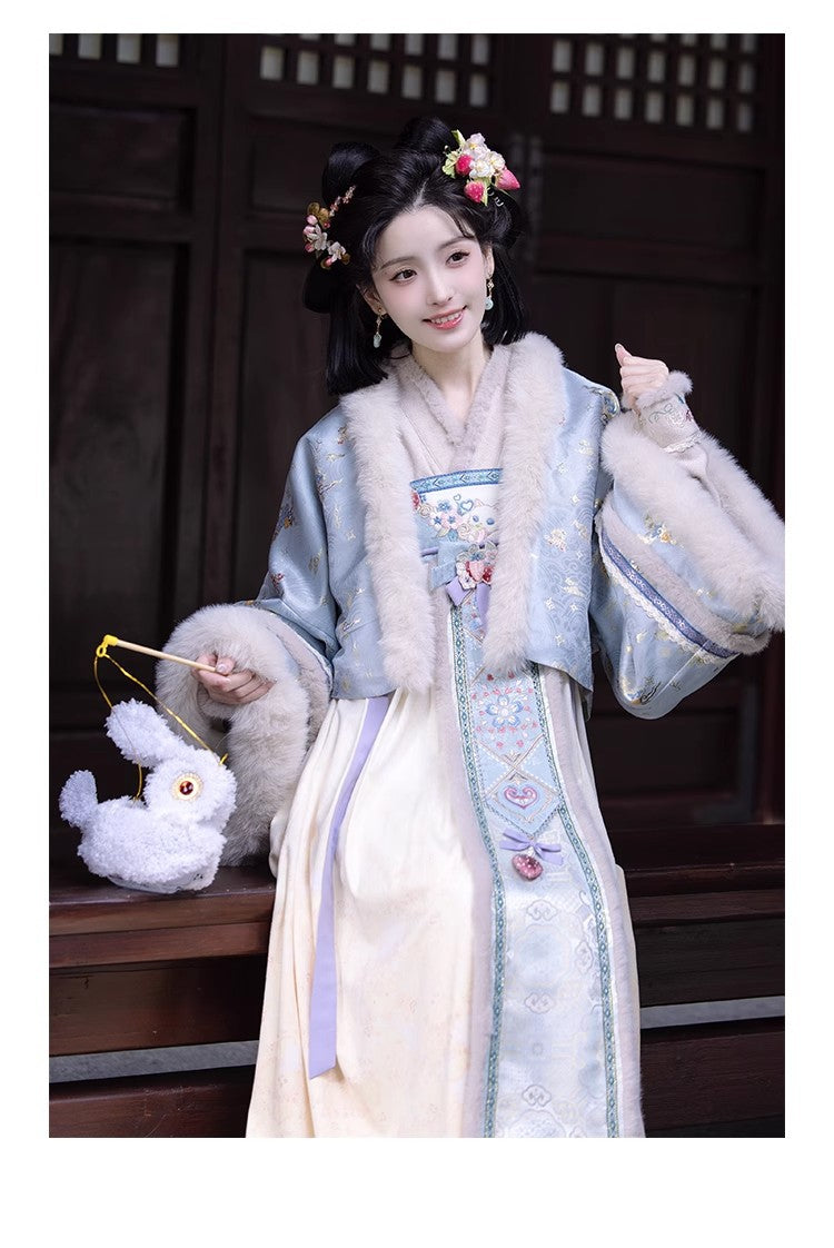 TANG Dynasty Clothing Famensi 法门寺 Ruqun Women's Chinese Traditional Thicken Velvet Hanfu Autumn Winter
