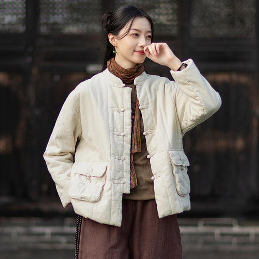 Linen Coat Fengxi "风息" Han Element Clothing Women's Modern Hanfu Winter Autumn
